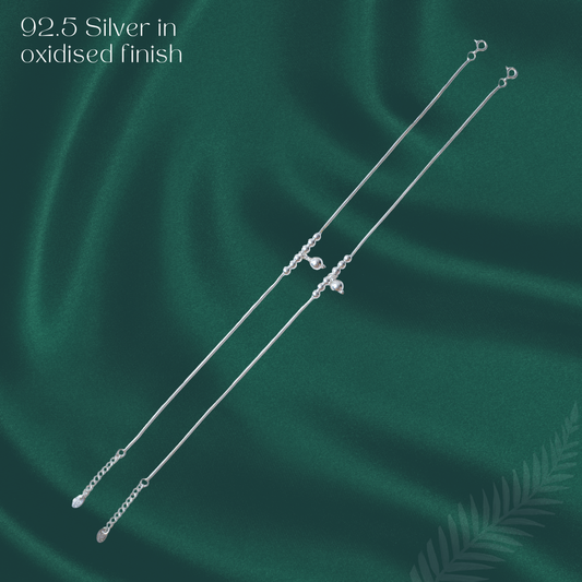 Silver Ball-Chain Anklet