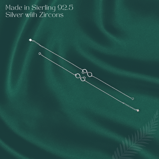 Silver Infinity Zircon Anklet