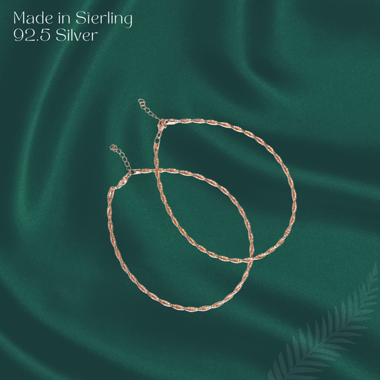 Rose Gold Twist Anklet