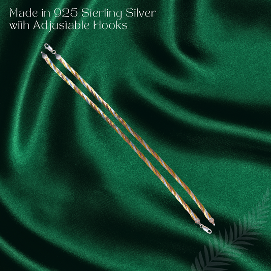 Snake Gold-Rose-White Anklet