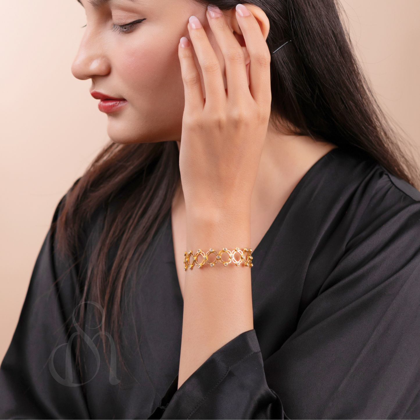 Gold Supple Bracelet and Ring