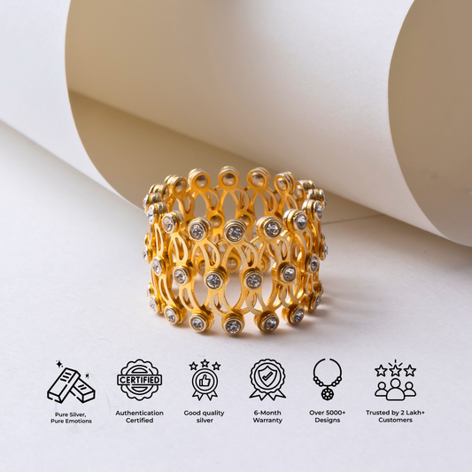 Gold Supple Bracelet and Ring