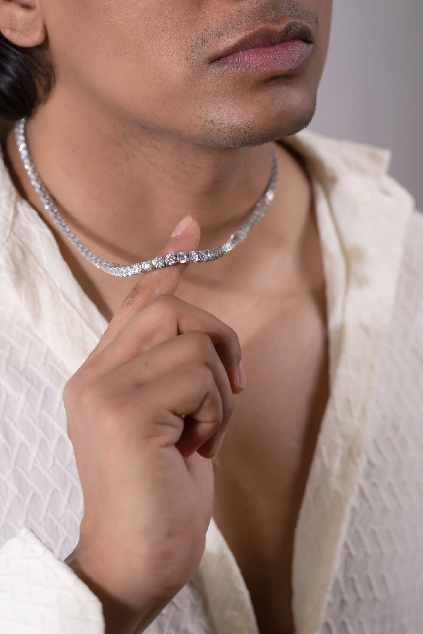 925 Sterling Silver Tennis Necklace
