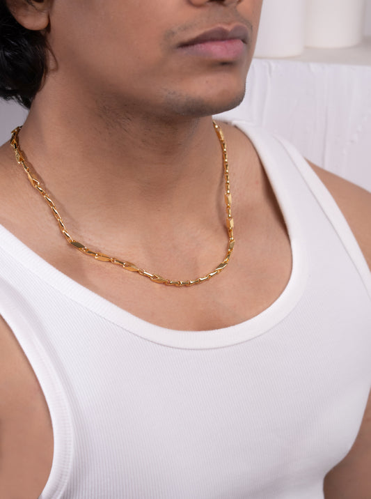 925 Silver Gold-Polished Chain