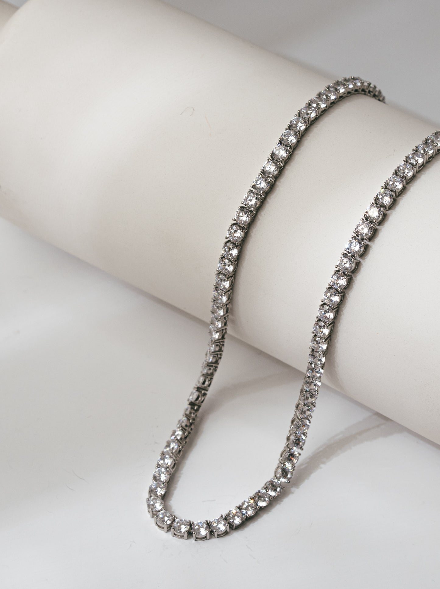 925 Sterling Silver Tennis Necklace