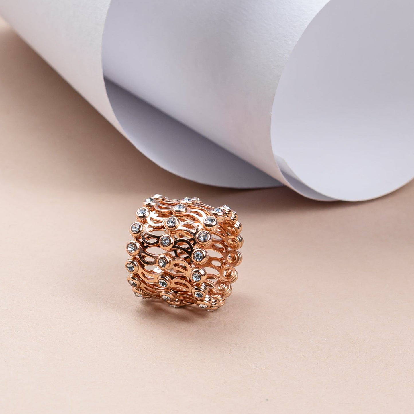 Rose Gold Supple Bracelet and Ring