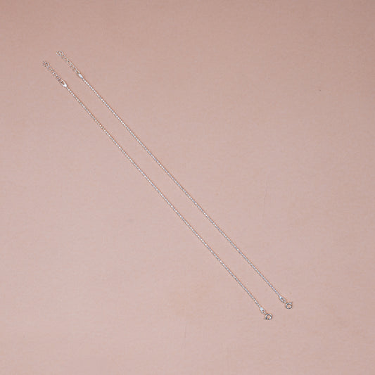 Silver Italian Round Anklet
