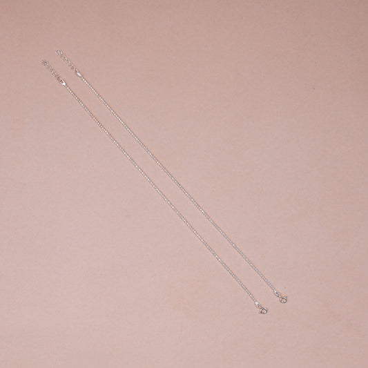 Silver Italian Round Anklet