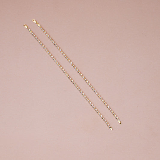 Golden Open Twist Anklet