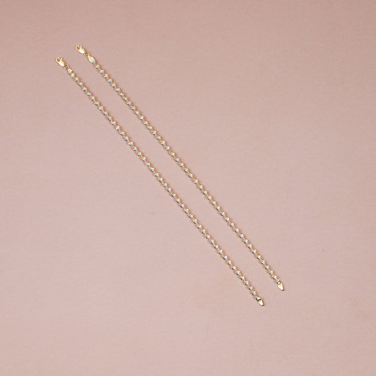 Golden Open Twist Anklet