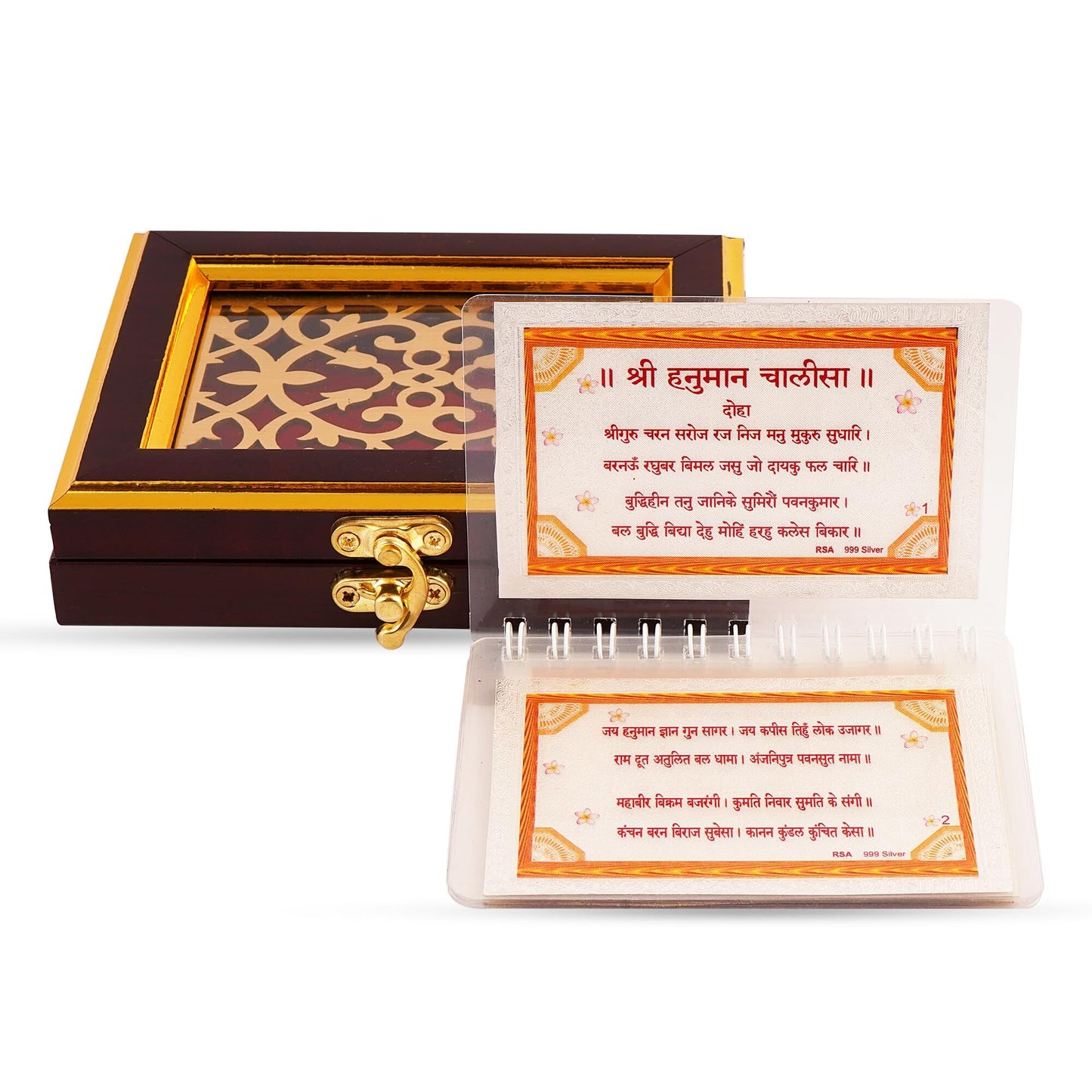 999 Pure Silver Hanuman Chalisa Book