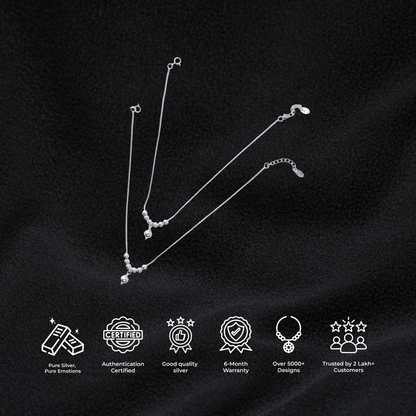 Silver Ball-Chain Anklet