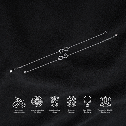 Silver Infinity Zircon Anklet