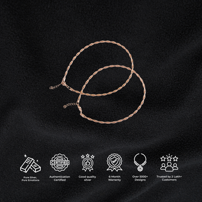 Rose Gold Twist Anklet