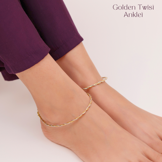 Golden Twist Anklet