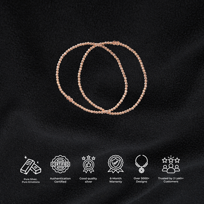 Stretchable Rose Gold Anklet