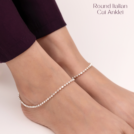 Round Italian Cut Anklet