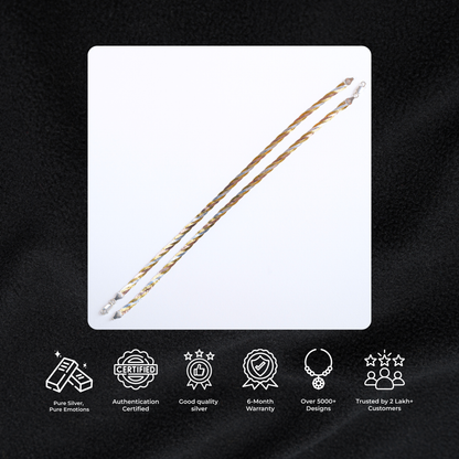 Snake Gold-Rose-White Anklet