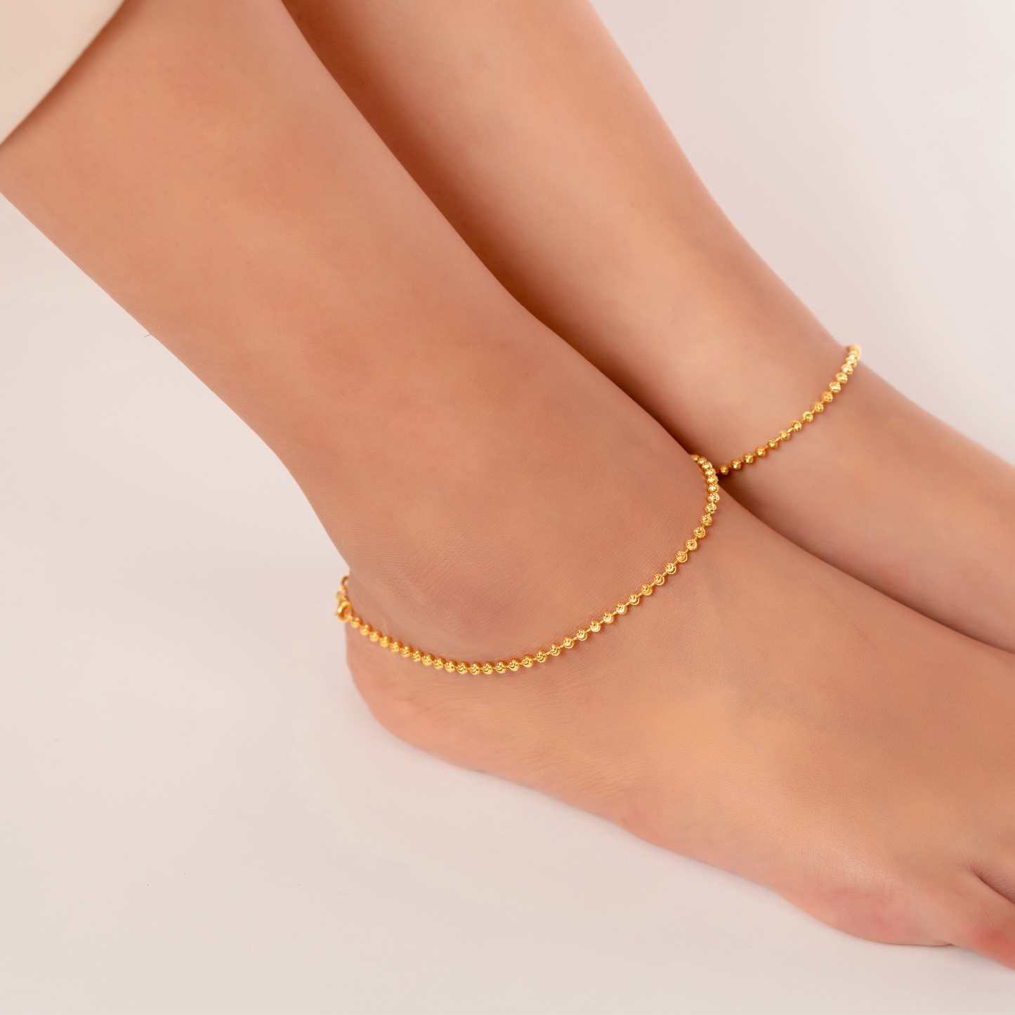 Gold Round Cut Anklet