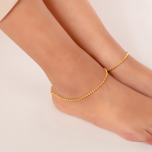 Golden Open Twist Anklet