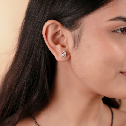 Silver Round Solitaire Mangalsutra Set