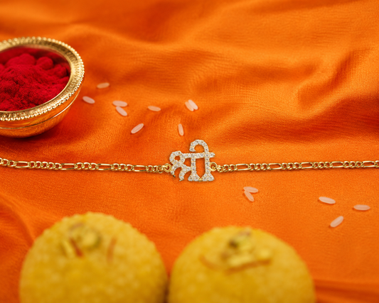 925 Pure Silver Shree Rakhi for Brother with Roli Chawal and Certificate