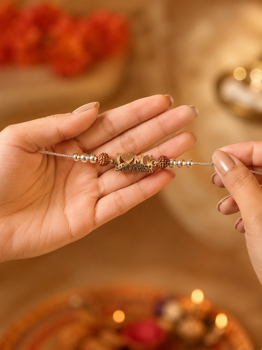 925 Pure Silver Rakhi for Brother with Roli Chawal and Certificate