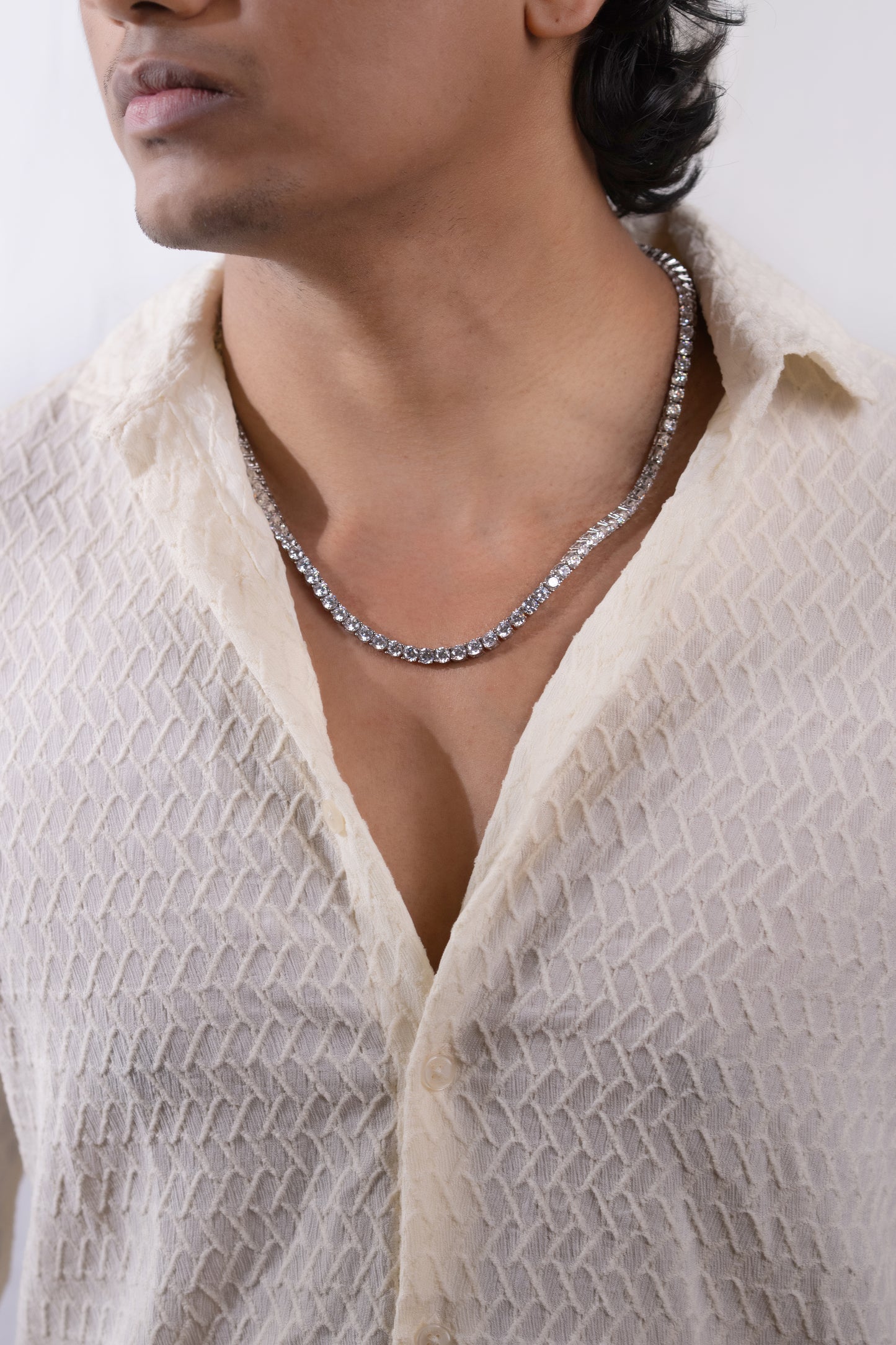 925 Sterling Silver Tennis Necklace