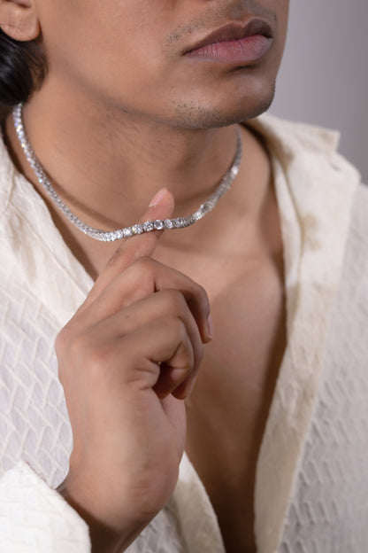 925 Sterling Silver Tennis Necklace