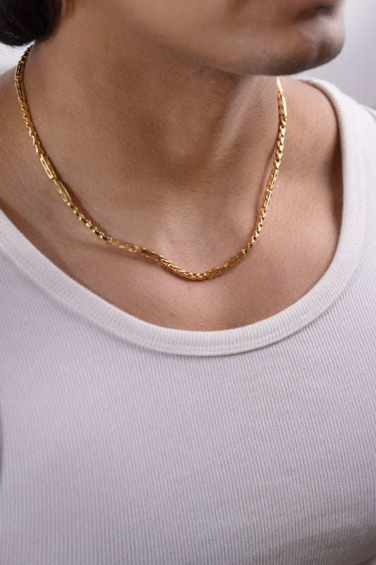 925 Silver Gold-Polished Chain