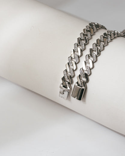 925 Sterling Silver Cuban Matt Chain