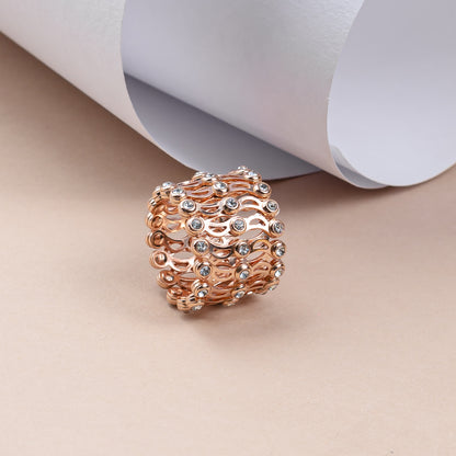Rose Gold Supple Bracelet and Ring
