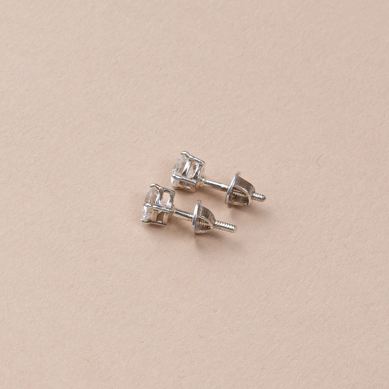 Luxury Mozanite Studs with Screw