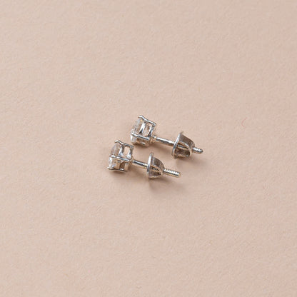 Luxury Mozanite Studs with Screw