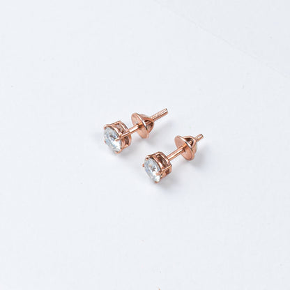 Luxury Mozanite Studs with Screw