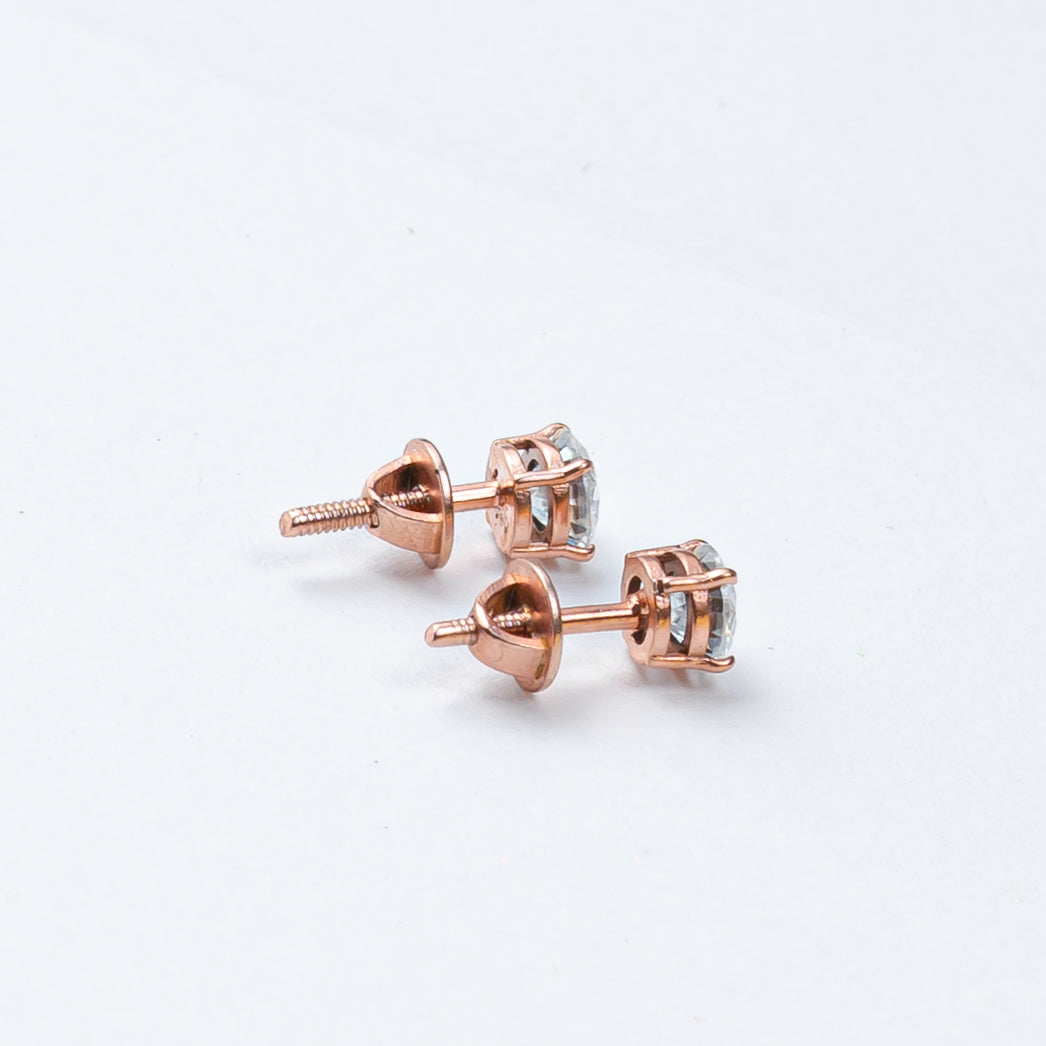 Luxury Mozanite Studs with Screw