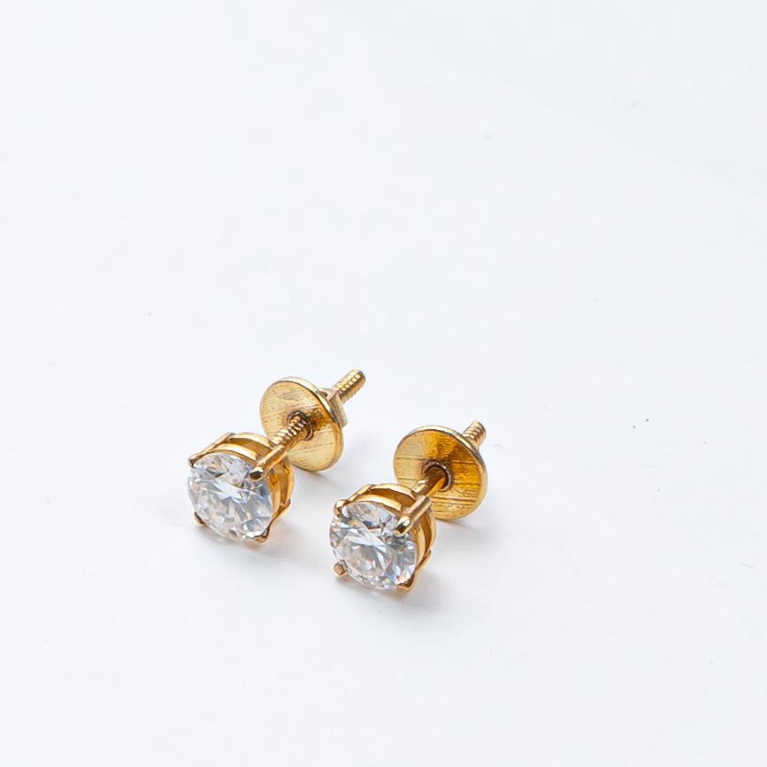 Luxury Mozanite Studs with Screw