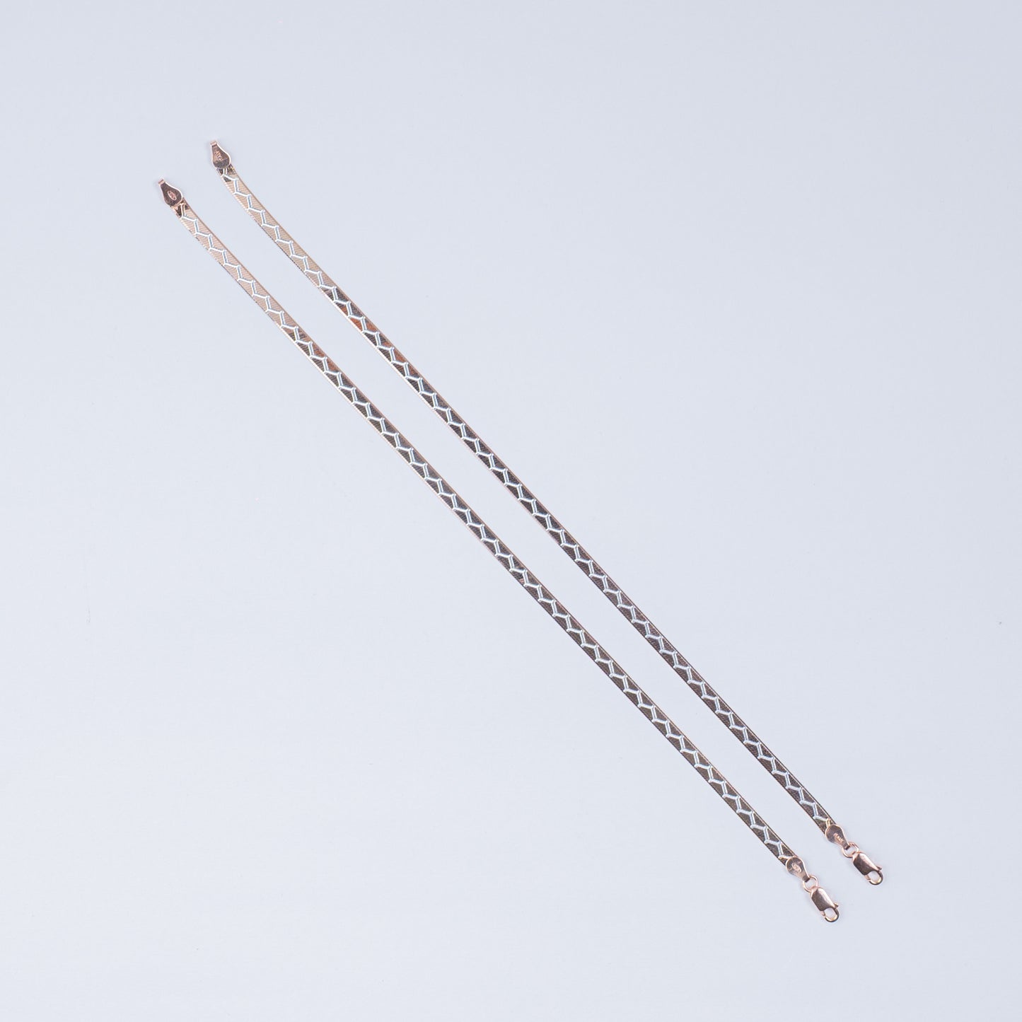Rose Gold Snake Line Anklet