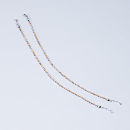 Italian Silver Twist Anklet