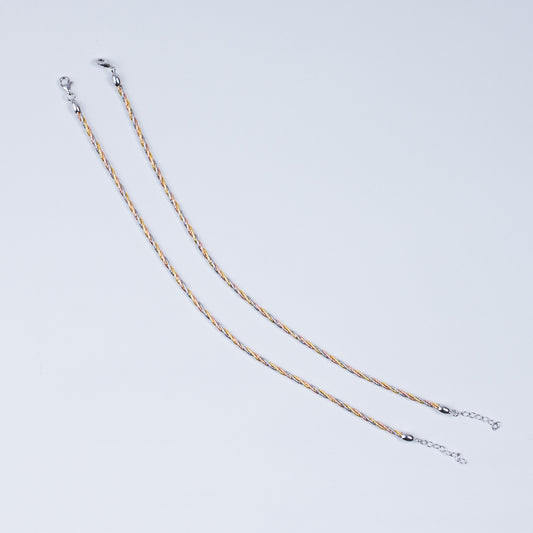 Italian Silver Twist Anklet